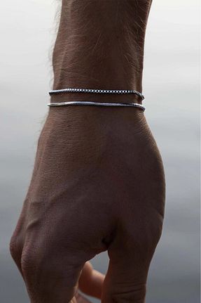 دستبند نقره سبز مردانه 925 عیار Ricco Jewellery - کد 886804246