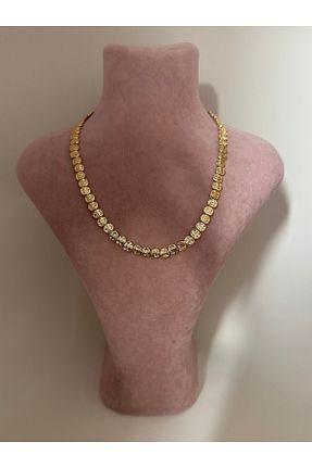 گردنبند استیل ( فولاد ) طلائی زنانه استیل (فولاد) YENGEÇ - کد 923850743
