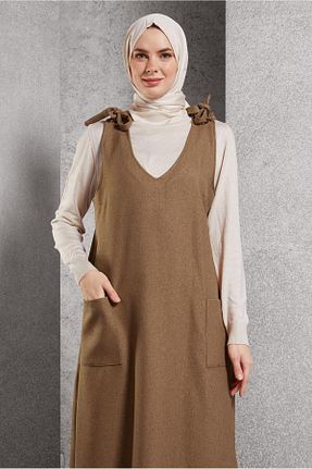 لباس حجاب قهوه ای زنانه رگولار Alvina - کد 882358534