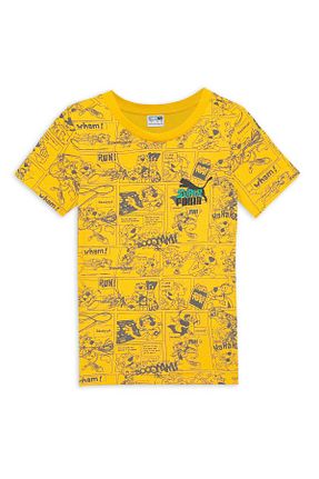 تیشرت اسپرت زرد بچه گانه رگولار Puma - کد 923874592