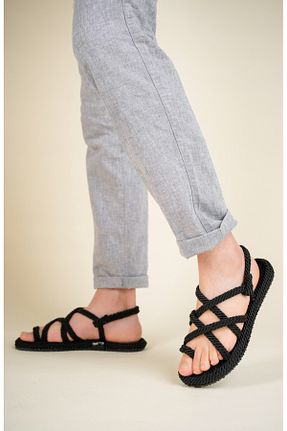 دمپائی مشکی زنانه پارچه ای muhhu moda - کد 923888931
