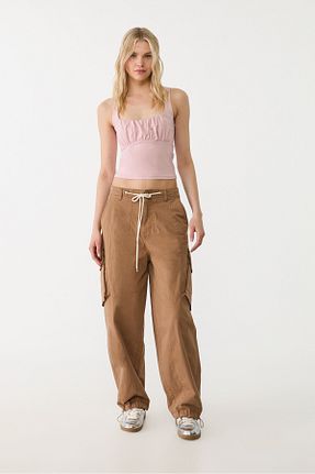بلوز صورتی زنانه ساده Stradivarius - کد 923891062