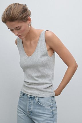 رکابی طوسی زنانه بدون آستین Massimo Dutti - کد 902069168