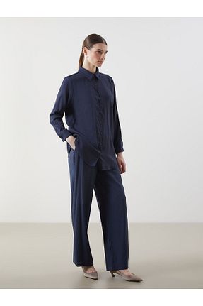 شلوار حجاب سرمه ای زنانه مخلوط کتان LC Waikiki - کد 923918887