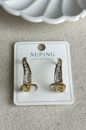 گوشواره استیل (فولاد) طلائی زنانه استیل (فولاد) Modacaprea - کد 923930278