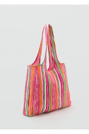 کیف دوشی صورتی زنانه پارچه ای MANGO Teen - کد 923947252