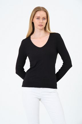 بلوز مشکی زنانه ساده Rich - کد 923949191