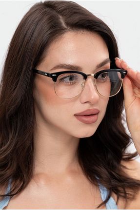 عینک آفتابی طلائی زنانه UV400 CLUB - کد 127143992