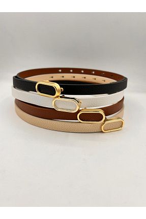 کمربند مشکی زنانه چرم مصنوعی Genel Markalar - کد 890957095