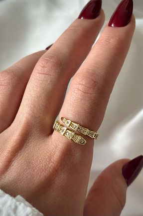 انگشتر استیل (فولاد) زرد پوشش لاکی Leo