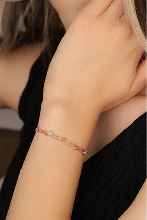 دستبند نقره صورتی زنانه 925 عیار Mistik Silver - کد 174995701