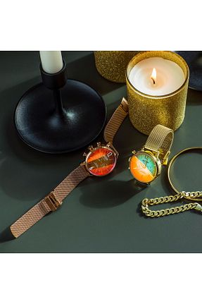 ساعت مچی صورتی زنانه 36 میلی متر Welder Moody - کد 924032951