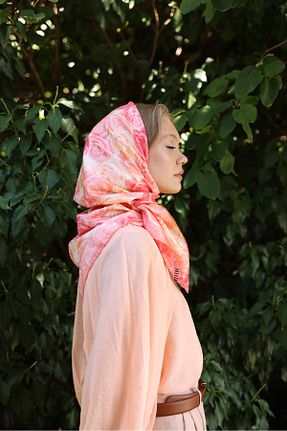 روسری صورتی İpek Tivil Mihrie - کد 924053463