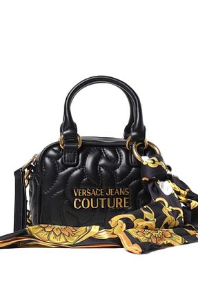 کیف دوشی مشکی زنانه پارچه ای VERSACE JEANS COUTURE - کد 808306583