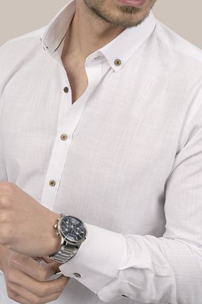 پیراهن سفید مردانه اسلیم فیت Etikmen - کد 269454953