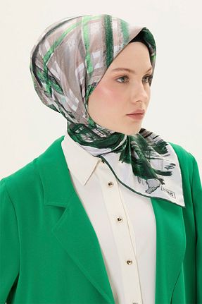 روسری سبز پلی استر Setrms - کد 932632235