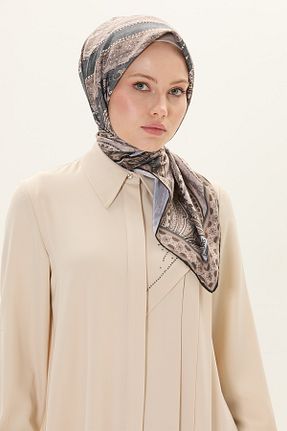روسری قهوه ای پلی استر Setrms - کد 924078751