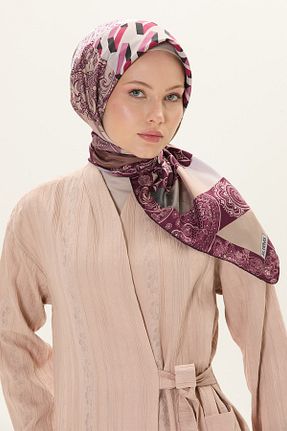 روسری زرشکی پلی استر Setrms - کد 925656273