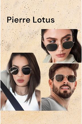 عینک آفتابی طلائی زنانه UV400 Pierre Lotus - کد 833882038