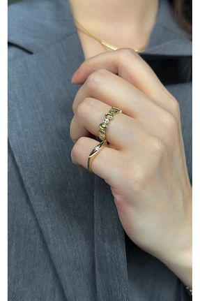 انگشتر استیل (فولاد) طلائی زنانه روکش طلا XUPING JEWELRY - کد 924079309