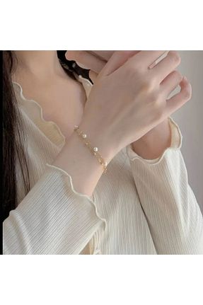 دستبند جواهر زرد زنانه مروارید MYSTERY TAKI AKSESUAR - کد 924079294