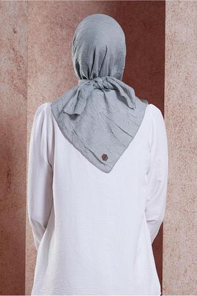 روسری طوسی پلی استر Alvina - کد 846937999