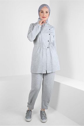 ست گرمکن حجاب طوسی زنانه رگولار Alvina - کد 797084230