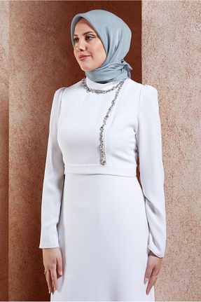 روسری طوسی پلی استر Alvina - کد 871312317
