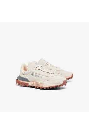 کفش اسنیکر بژ زنانه بند دار Lacoste - کد 924102500
