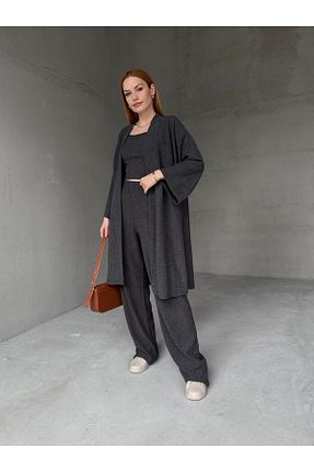 ست بالاتنه و پائین تنه طوسی زنانه Cappmoda - کد 924102908
