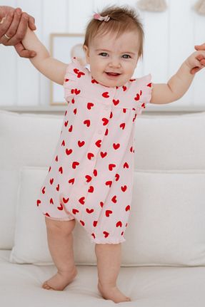 سرهمی صورتی بچه گانه آستین کوتاه Lilabio - کد 923481706