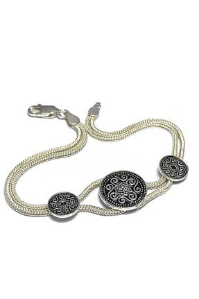 دستبند نقره سفید زنانه 925 عیار Midyat Gümüş Dünyası - کد 6430716