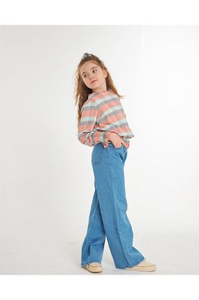 ست بالاتنه و پائین تنه صورتی بچه گانه جین Hilal Akıncı Kids - کد 467815718