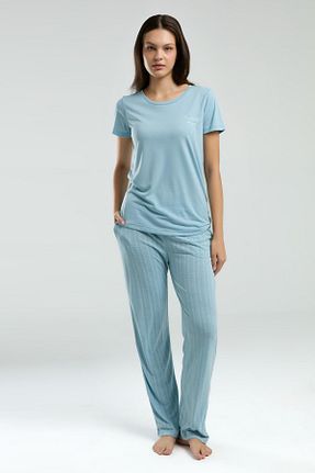 ست لباس راحتی آبی زنانه ساده Pierre Cardin - کد 924117755