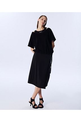 سوئیشرت مشکی زنانه اورسایز Twist - کد 924117257