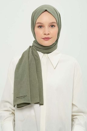 شال سبز زنانه پنبه پلی استر Madame Polo - کد 924123445