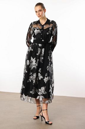 لباس مشکی زنانه بافتنی Moda İlgi - کد 924127722