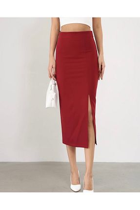 دامن زرشکی زنانه Kalem Merve Butik - کد 924228990