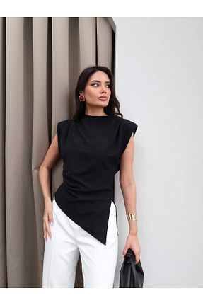 بلوز مشکی زنانه ساده ESRAHELVACI - کد 924229060