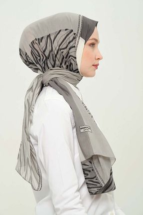 شال طوسی زنانه Kesik Elyaf Madame Polo - کد 925761646