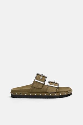 دمپائی خاکی زنانه پلی استر Pull & Bear - کد 924153750