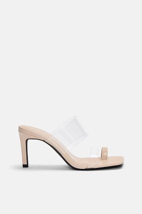 دمپائی بژ زنانه چرم لاکی Pull & Bear - کد 924630949