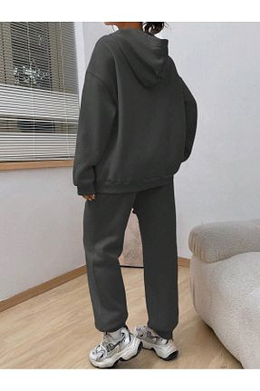 ست گرمکن طوسی زنانه پنبه پلی استر DUBU BUTİK - کد 788450517