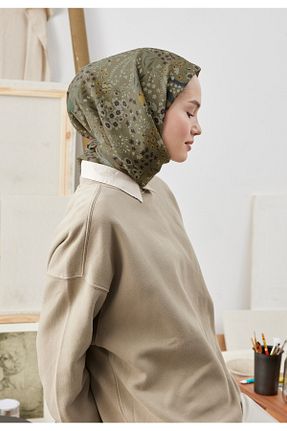روسری خاکی پلی استر Fresh - کد 690688705