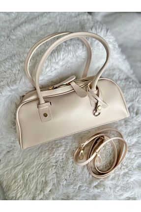 کیف دوشی بژ زنانه چرم مصنوعی shop - کد 924177614