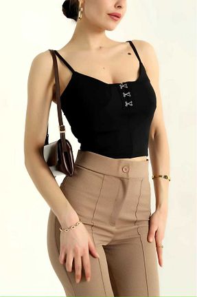 بلوز مشکی زنانه ساده Centeno - کد 924180489