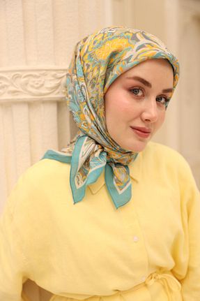 روسری آبی پنبه ای Silk Home - کد 924204961