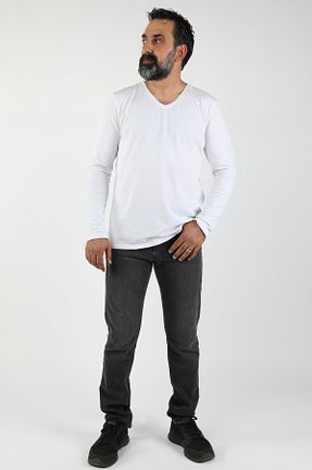 شلوار جین طوسی مردانه پاچه لوله تفنگی BALİNS - کد 51924276
