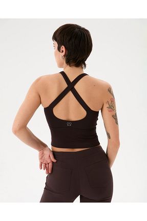 بلوز قهوه ای زنانه اسلیم فیت Ayma Active - کد 924183171