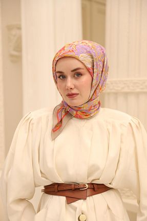روسری قهوه ای پنبه ای Silk Home - کد 924204296